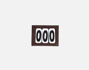 NUMMERLAPP SÄKERHETSNÅL 3 SIFFROR BROWN