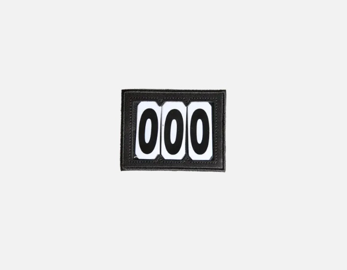 NUMMERLAPP SÄKERHETSNÅL 3 SIFFROR BLACK