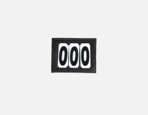 NUMMERLAPP SÄKERHETSNÅL 3 SIFFROR BLACK