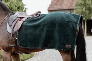 LÄNDTÄCKE QUARTER HEAVY FLEECE  PINE GREEN