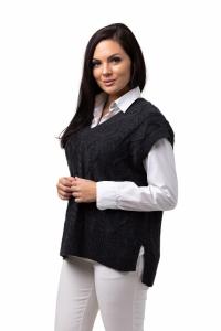 VÄST ANKI FLÄTAD ANTHRACIT