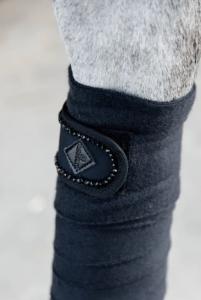 FLEECE BANDAGE PEARLS BLACK