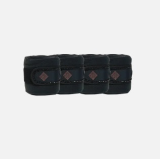 FLEECE BANDAGE PEARLS BLACK