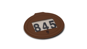 NUMMERLAPP LITEN MÖRKBRUN