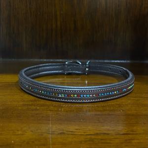 HUNDHALSBAND DIAMANT BRUN