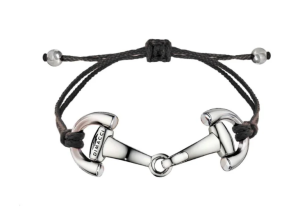 ARMBAND PONY SVART SILVER