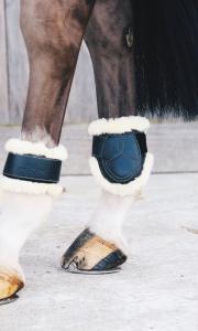 BAKSKYDD LÄDER / FÅRSKINN SVART