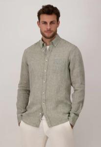 SKJORTA LINNE DUSTY OLIVE