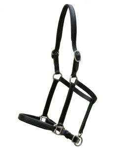 LÄDERGRIMMA FÖL LÄDER SVART