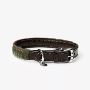 HUNDHALSBAND SHARKTOOTH OLIVGRÖN