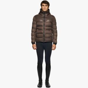 JACKA PUFFER SHINY/MATTE BROWN