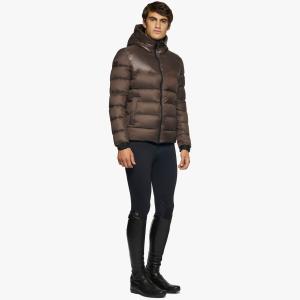 JACKA PUFFER SHINY/MATTE BROWN