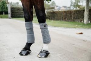 FLEECE BANDAGE PEARLS GREY