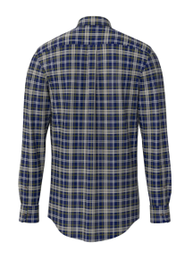 SKJORTA HERRINGBONE INK BLUE