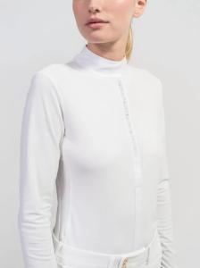 TÄVLINGSBLUS JULIA CRYSTAL LEAF WHITE