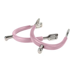 SPORRE GUMMIKLÄDD BARN 15 MM ROSA