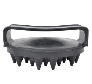 GUMMIBORSTE MASSAGE RUND SVART