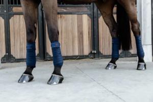 FLEECE BANDAGE PEARLS NAVY