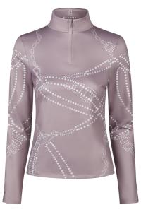SHIRT ZIP PRINT ASH MAUVE