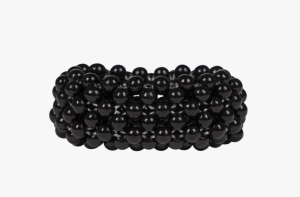 SCRUNCHIE BEADS BLACK