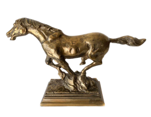 STATY HORSE ANTIQUE GOLD