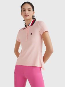 PIKÉ RIBBON COLLAR PEACH