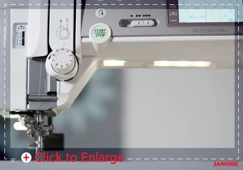 LED-belysning på 3 placeringar på Janome 6700P