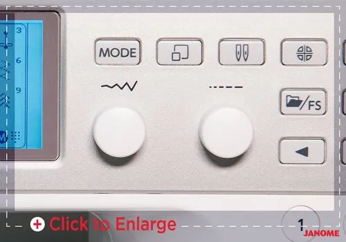 Mekaniska rattar för stygnbredd och stygnlängd på Janome 6700P