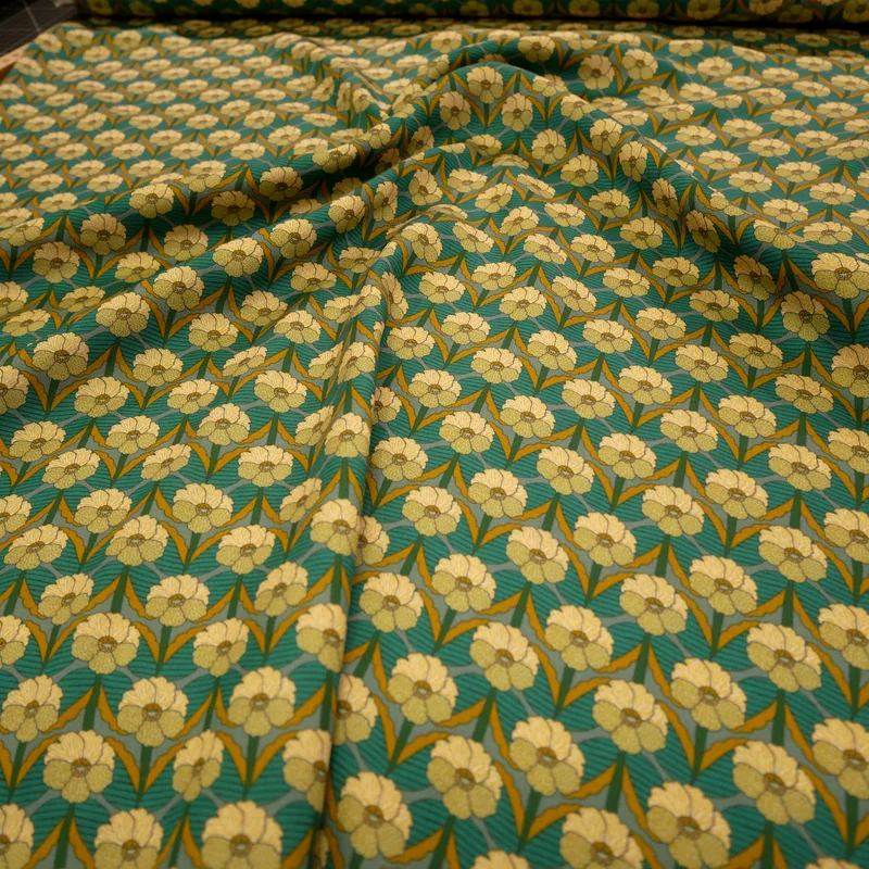 Chevron grön Bickington Viskos Liberty Fabrics