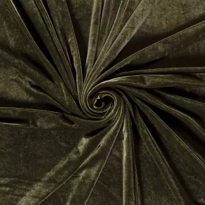 Stretchsammet - Khakigrön