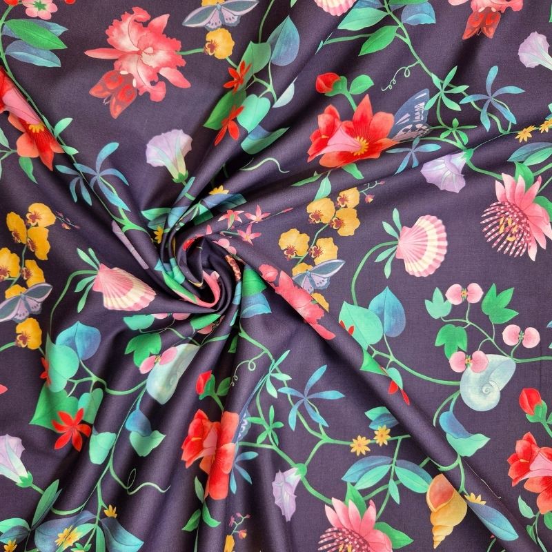Doreen June aubergine Tana Lawn™ Liberty Fabrics