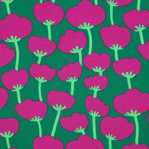 Lenzing Ecovero Viskos Poppies Nerida Hansen Mörkgrön