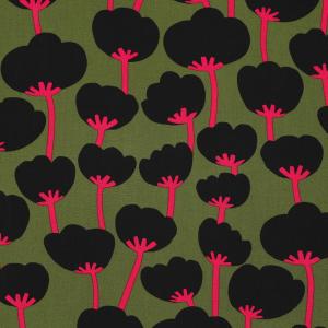 Lenzing Ecovero Viskos Poppies Nerida Hansen Mossgrön