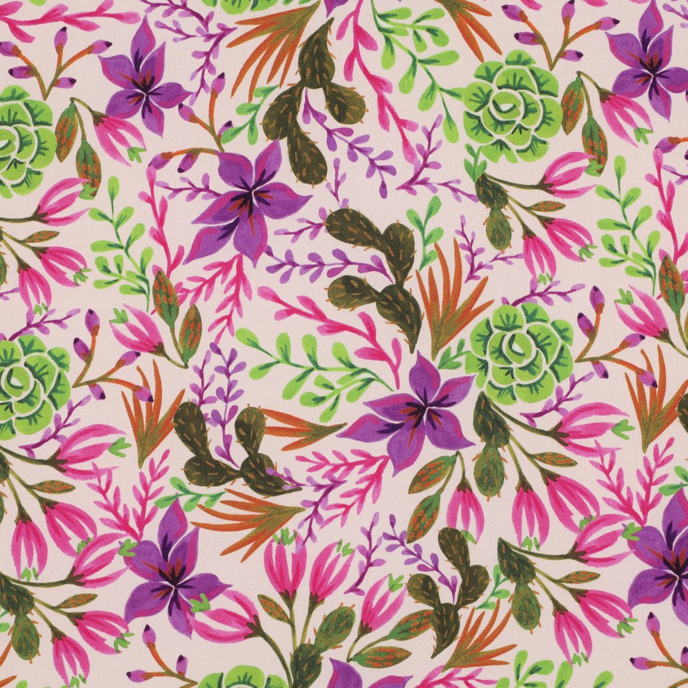 Ecovero Viskos Blommor