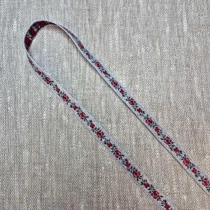 Dekorationsband 10mm Röd/Silver