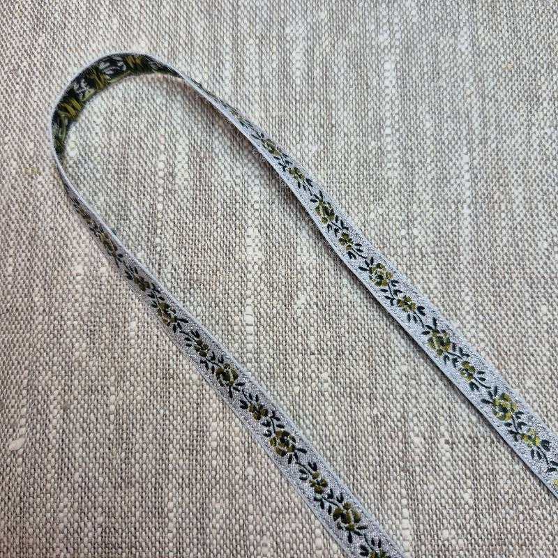 Dekorationsband 10mm Grön/Silver