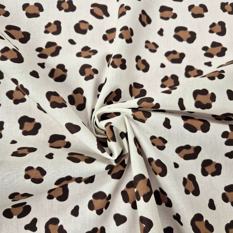 Bomullsväv Leopardmönstrad