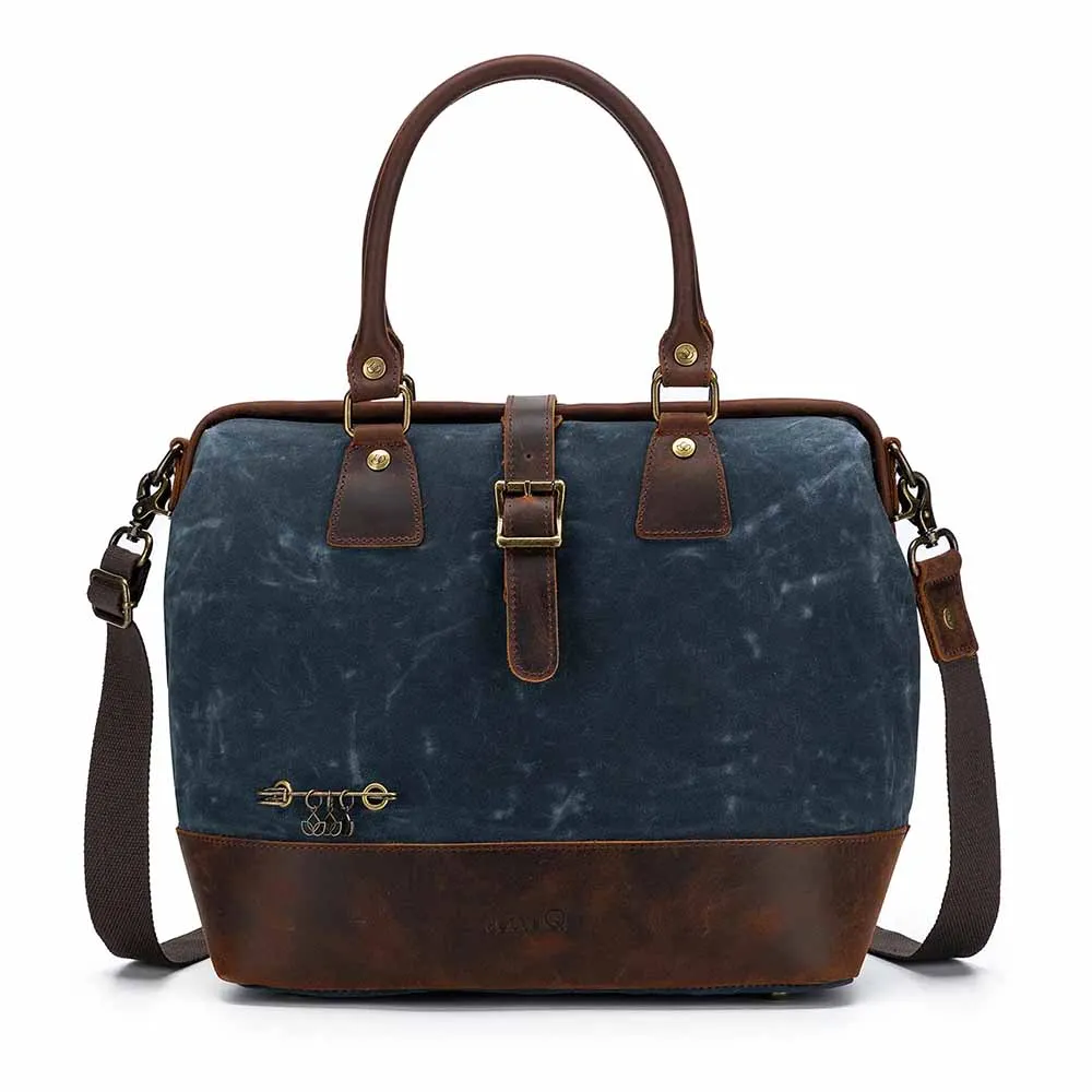 Della Q Makers Satchel Canvas - blå