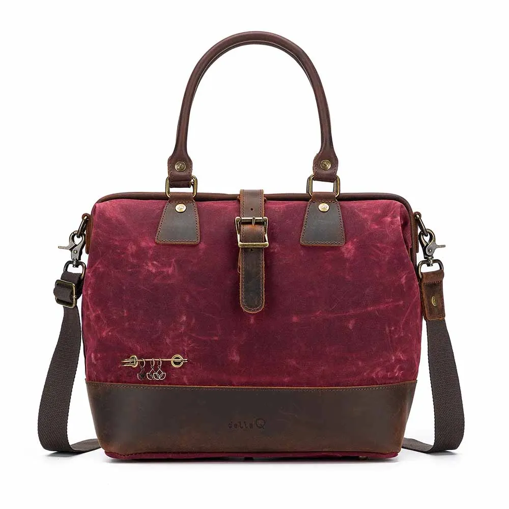 Della Q Makers Satchel Canvas - röd