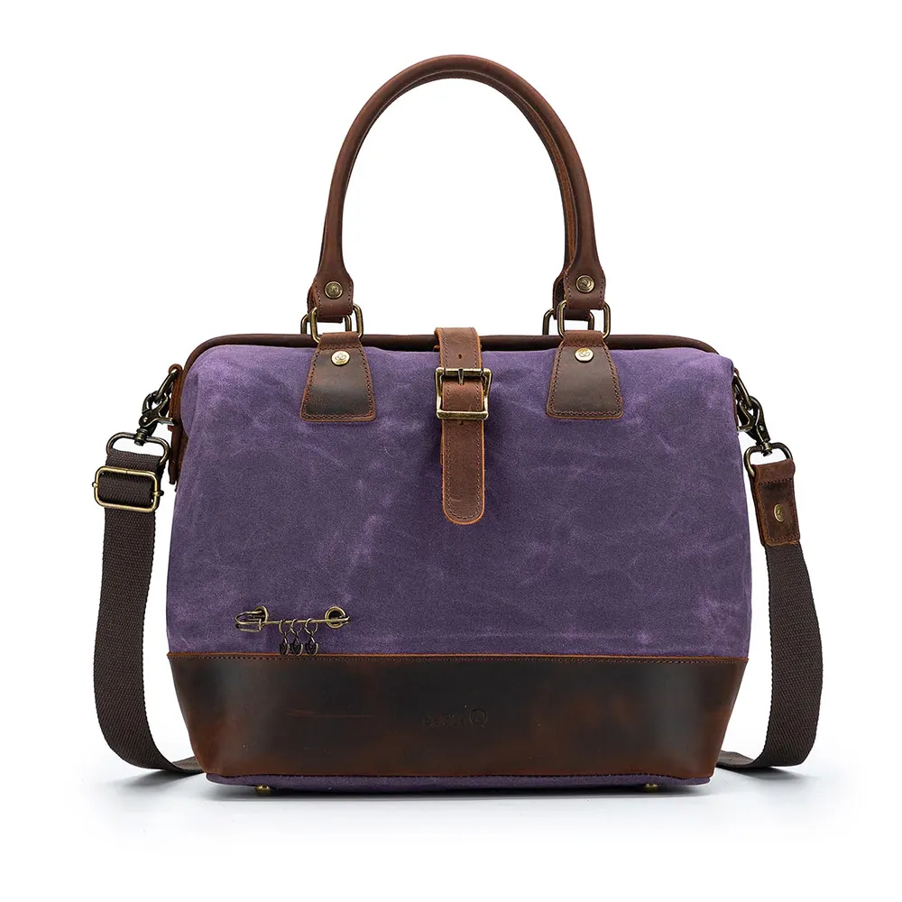 Della Q Makers Satchel Canvas - lila