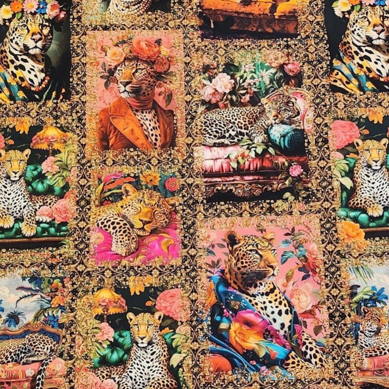 Trikå Leopardporträtt