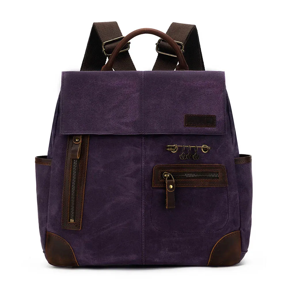 Della Q Makers Canvas Backpack - lila