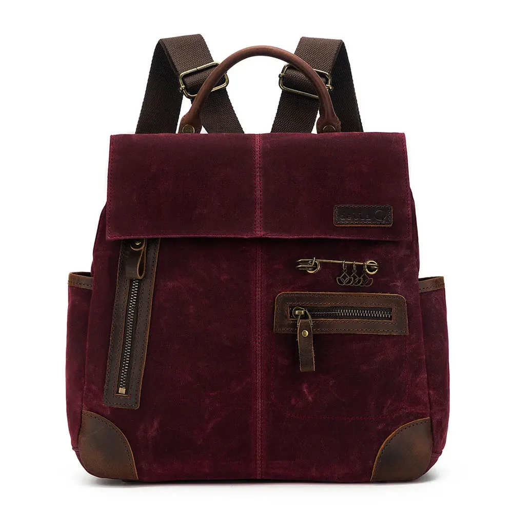 Della Q Makers Canvas Backpack - röd