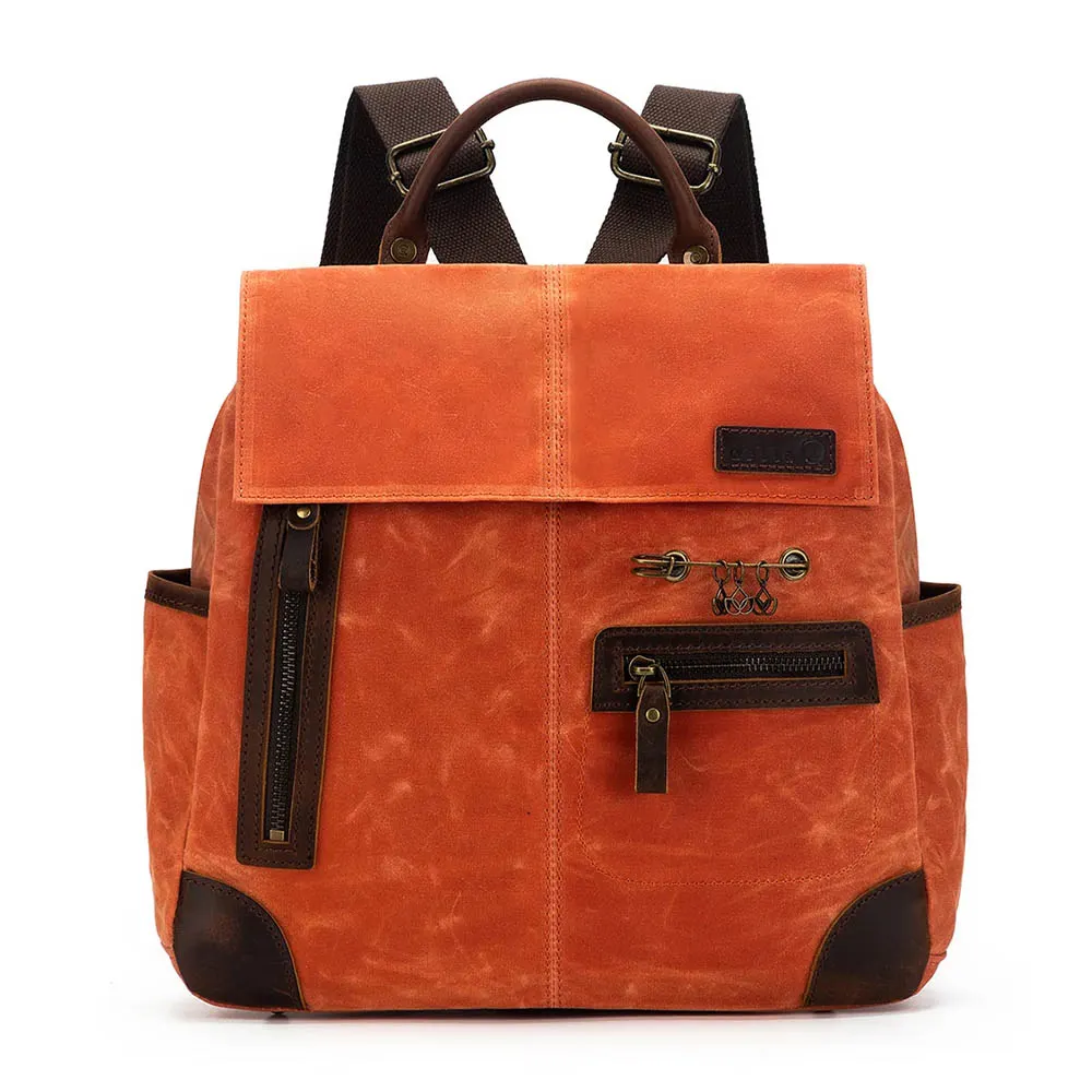 Della Q Makers Canvas Backpack - orange