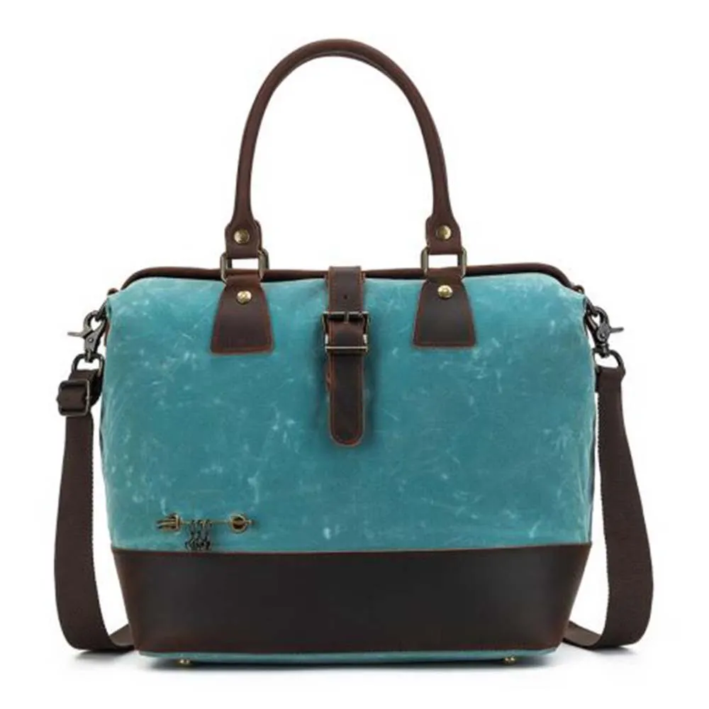 Della Q Makers Satchel Canvas - turkos