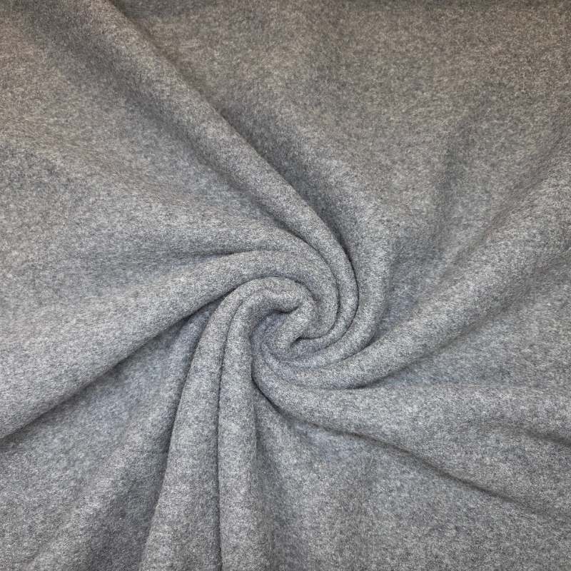 Ekologisk bomullsfleece grå, 140 cm, 240 g/m²