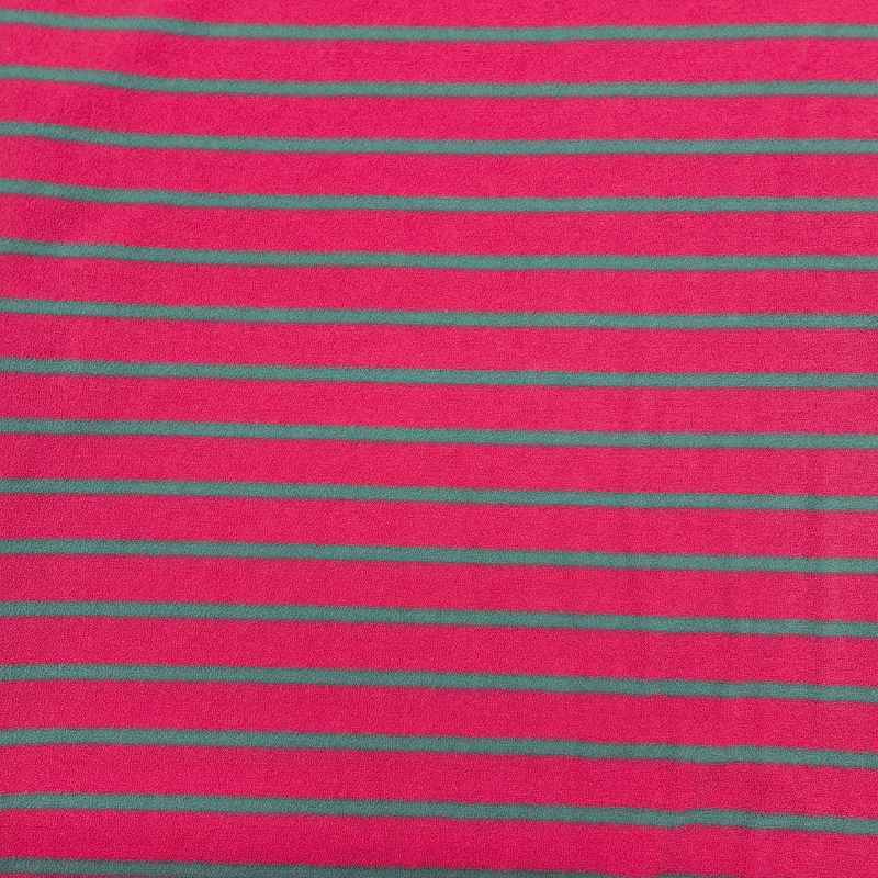 Frottétyg, randigt – Cerise/turkos