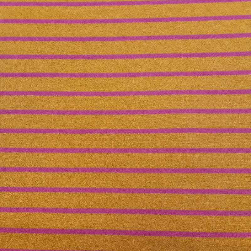 Frottétyg, randigt – Gul/Cerise