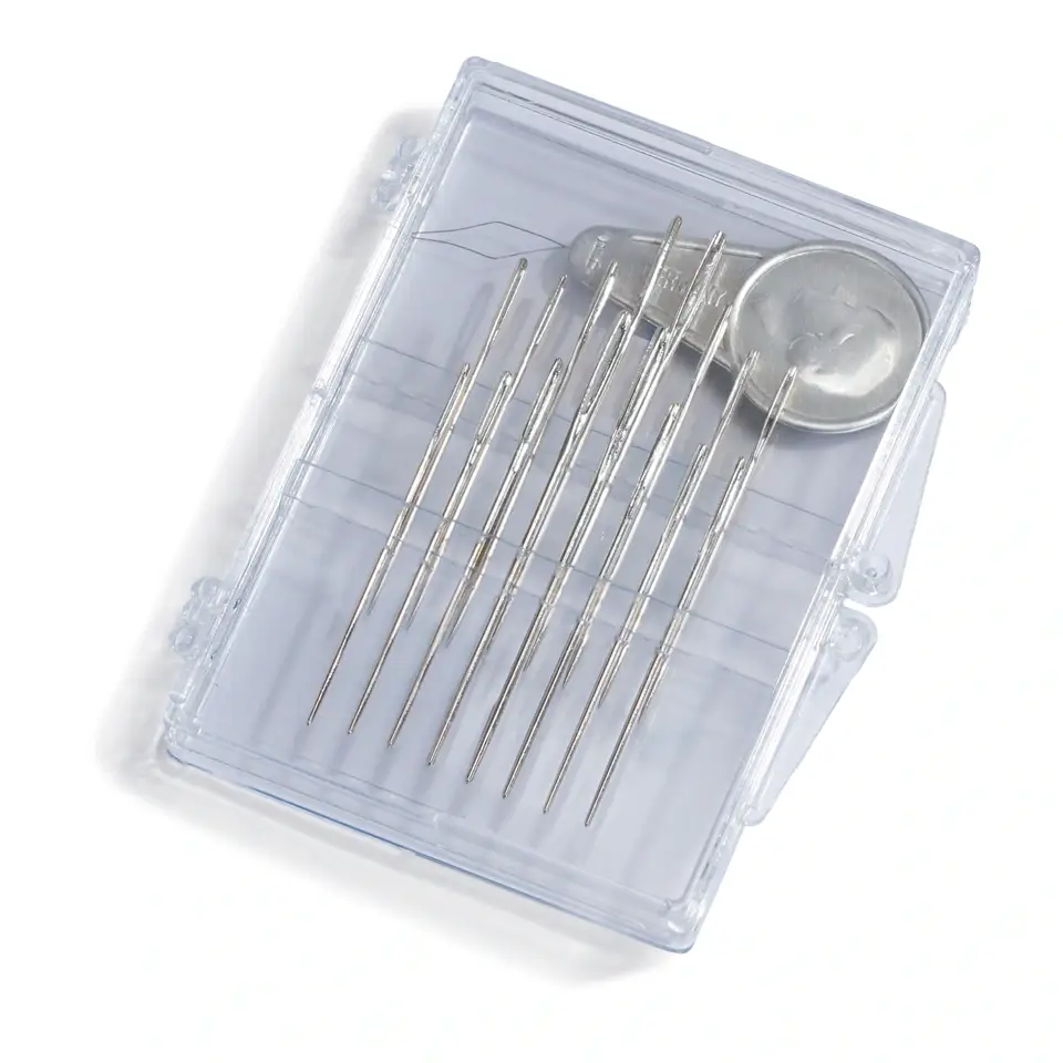 Tapisserinålar Blandade Storlek 18-22 + Nålpåträdare och förvaringsask