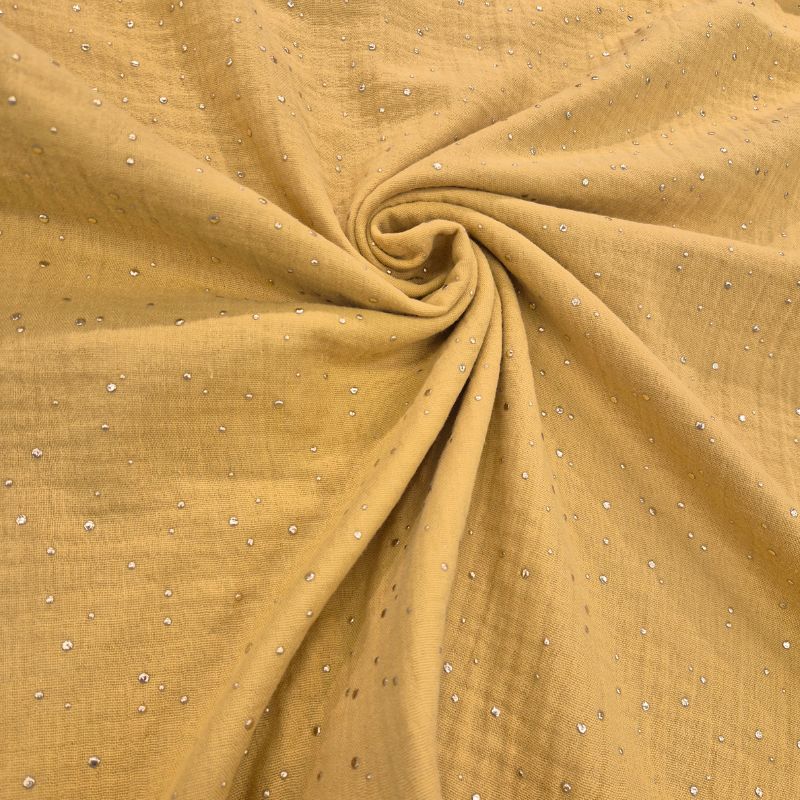 Muslin med prickar, ochre